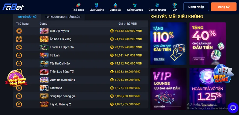 Slot 3D trên Ứng dụng 188cm